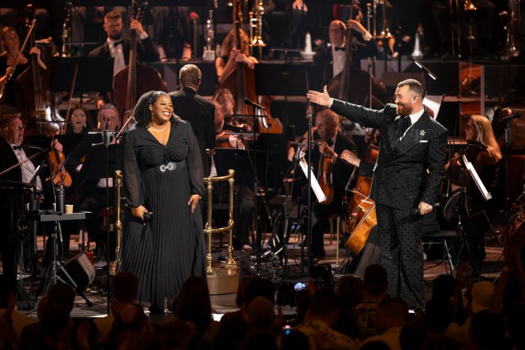 Sam Smith and LaDonna Young. Credit: Andy Paradise / BBC